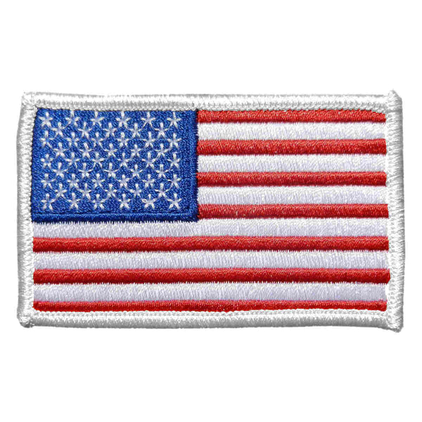U.S. Flag Patch in Color w/ White Border