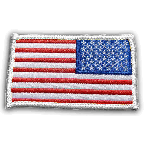 U.S. Flag Patch in Color w/ White Border - Reverse