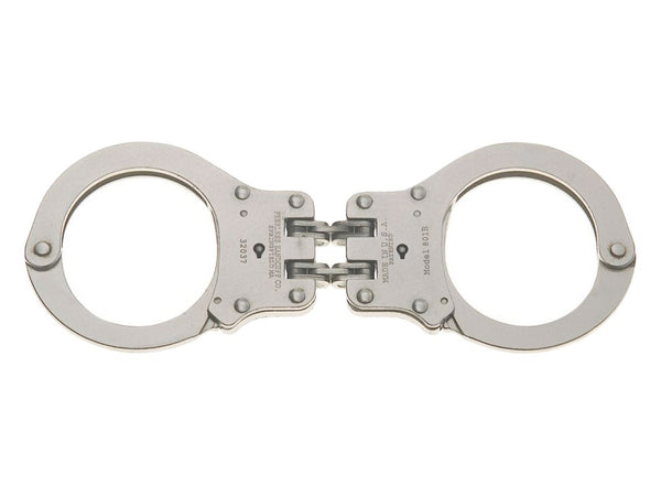 Peerless Model 801C Hinged Handcuff with a Nickel Finish