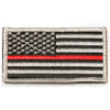Thin Red Line Flag Patch w/ Hook Back