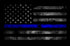 BAO Tactical Thin Blue Line Subdued American Flag Sticker